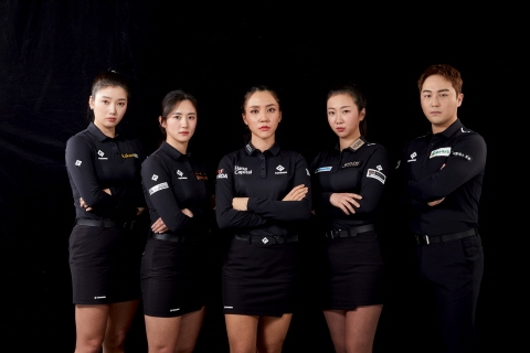 좌측부터 한진선, 이세희, 리디아고, 배경은, 이태훈 선수. 사진제공 레노마 골프