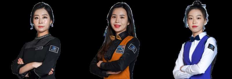 막차로 8강에 합류한 이귀영, 김진아, 서서아(왼쪽부터)사진=파이브앤식스 제공