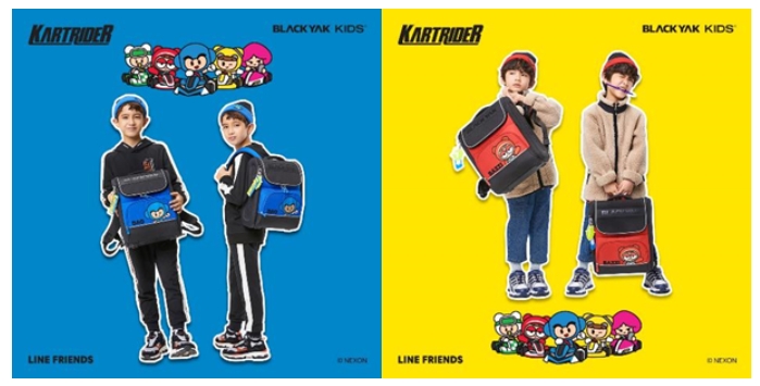블랙야크키즈 ‘카트라이더 책가방’ 연출 이미지