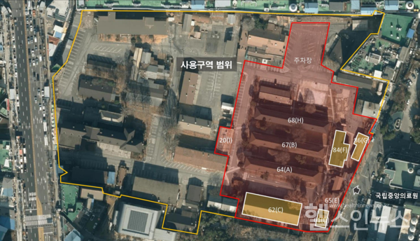 중앙예방접종센터설치현황-방산동국립중앙의료원신축이전예정부지내3개동(C,D,F동)(질병관리청)
