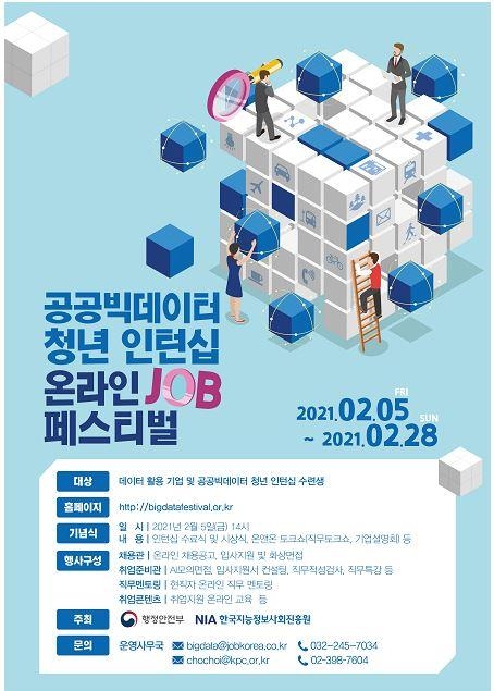 공공빅데이터 청년 인턴십 온라인 JOB 페스티벌 포스터 / 사진제공=행정안전부