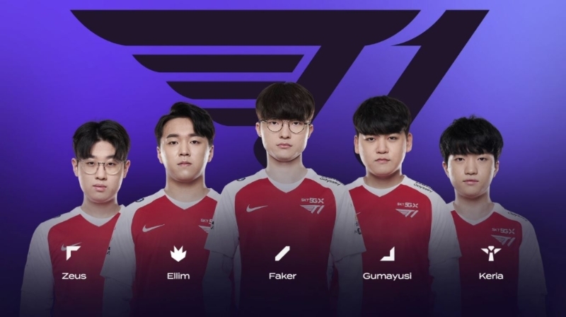 T1 프레딧 브리온전 선발 출전 명단(사진=LCK 중계 화면 캡처).