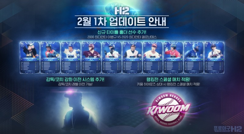 엔씨 프로야구 H2, 신규 '타이틀 홀더' 선수 출시