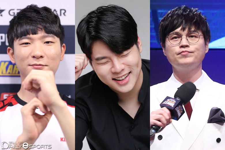 (왼쭉부터)샌드박스 김승태, 한화생명 문호준 감독, 김대겸 해설 위원.