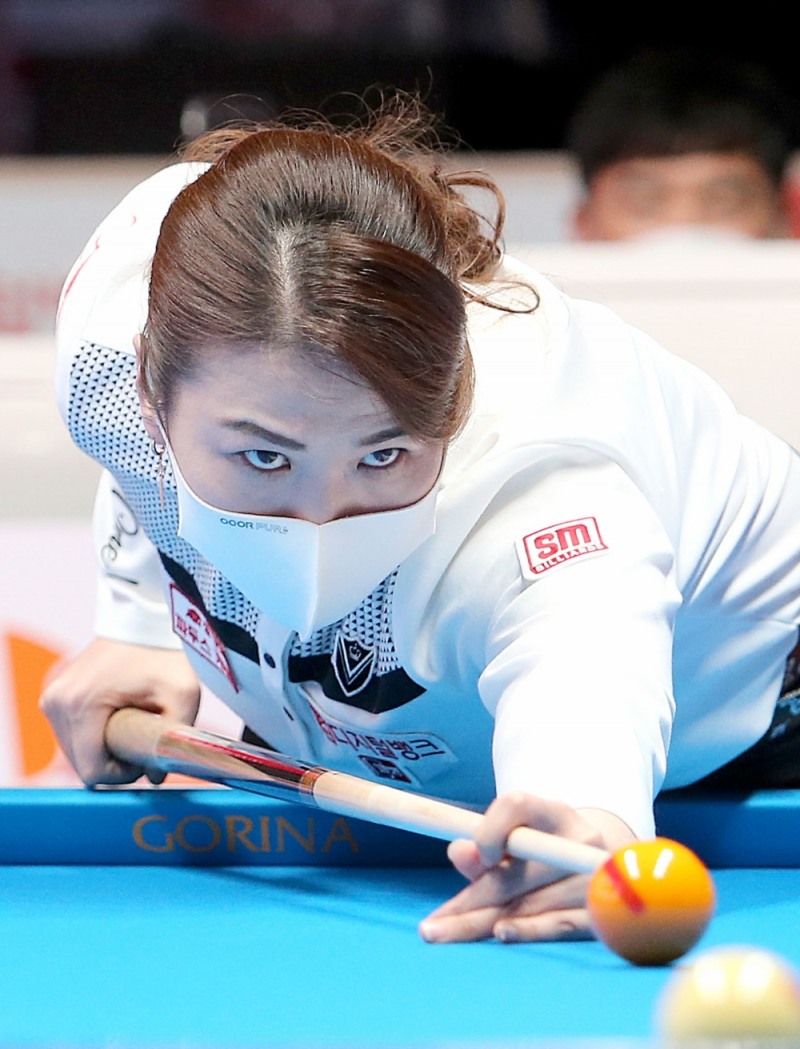 명승부를 벌인 오수정(사진=PBA제공)