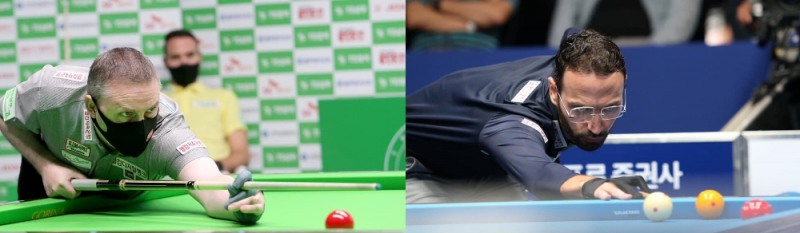 맞수 쿠드롱(왼쪽)과 카시도코스타스(사진=PBA제공)