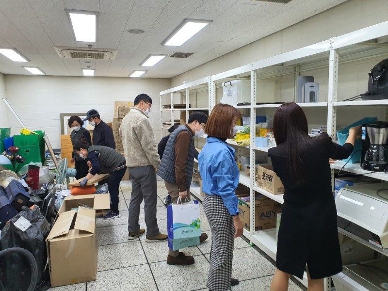 사진 = 자원재활용 물품소통실 운영 모습