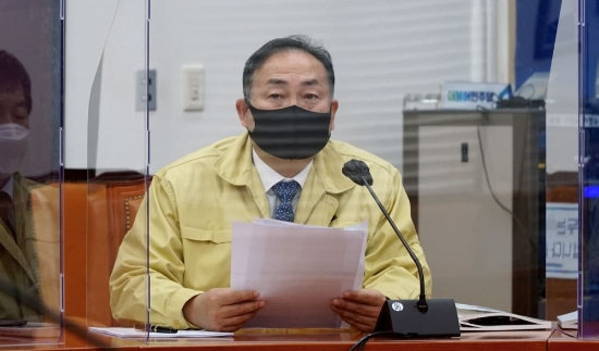 16일 김원이의원이 원내대책회의서 발언하고 있다/사진=김원이의원 사무실