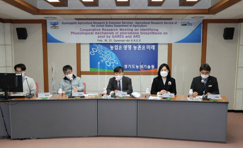 페로몬 국제공동연구 영상회의 모습 / 사진 = 경기도