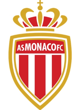 AS 모나코 엠블럼은 가장 위에 모나코 공국의 왕관을 넣어 주권 국가로서의 자부심을 표현하고 있다.
