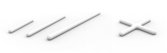 레드밴스 LED PL 등기구 ‘리니어 & 크로스 2세대’ (좌 – 리니어, 우 – 크로스)