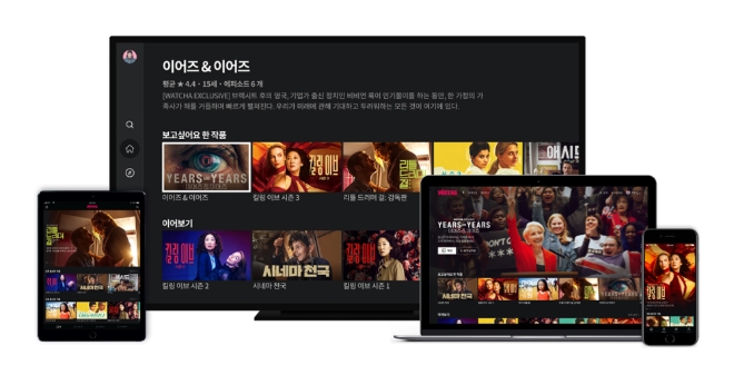 왓챠플레이 PC버전 메인화면 / 이미지 제공 = GS네오텍