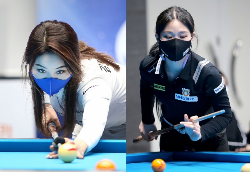 김가영(왼쪽)과 전애린(사진=PBA제공)