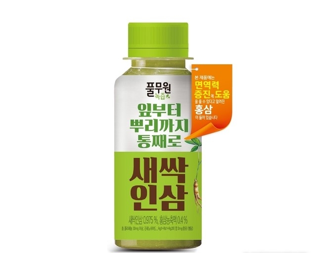 풀무원녹즙, 잎부터 뿌리까지 통째로 '새싹인삼' 출시