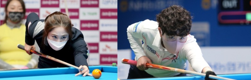 결승행을 다툴 전승의 김은빈(왼쪽)과 김세연(사진=PBA제공)