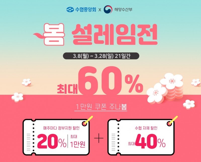 전복 등 제철수산물 최대 60% 할인행사 홍보물. 자료=수협중앙회