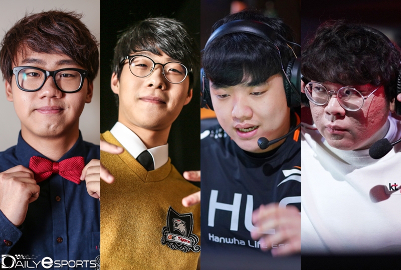 (왼쪽부터)'쿠로' 이서행, '스맵' 송경호, 권상윤, '투신' 박종익.