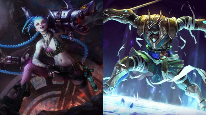 LCK 2021 스프링 7주차에 등장한 징크스(왼쪽)와 나서스(사진=리그 오브 레전드 공식 홈페이지 발췌).