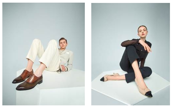 헥사 ‘옥스포드 드레스화(AMM101)’(왼쪽), 헥사 ‘풀문 오너먼트 펌프스(ALS116)’