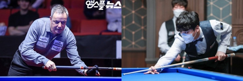 오는 7월 3억원 당구쇼를 벌일 세계1위 야스퍼스(왼쪽)와 김행직(사진=파이브앤식스 제공)