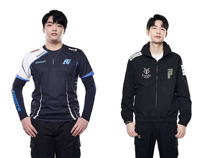 아프리카 프릭스 정글러 '드레드' 이진혁(왼쪽)과 프레딧 브리온 정글러 '엄티' 엄성현(사진=LCK 제공).