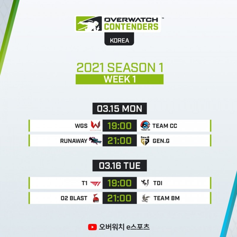 오버워치 컨텐더스 코리아 시즌1, WGS-CC 맞대결로 개막