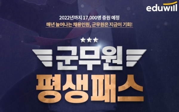 ‘지금이 적기’ 에듀윌 공무원, ‘군무원 평생패스’ 확실한 합격기회 제공
