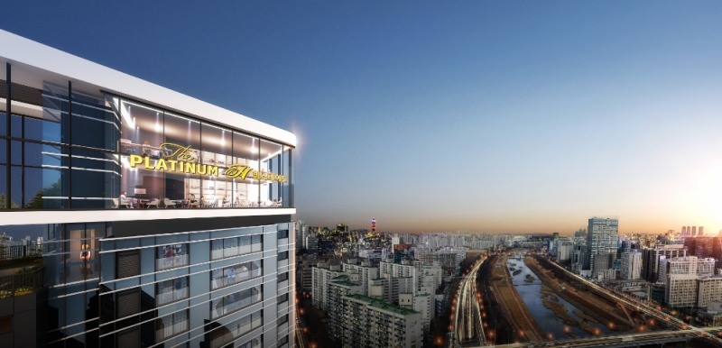 광명 철산한신 아파트 리모델링 스카이라운지 투시도