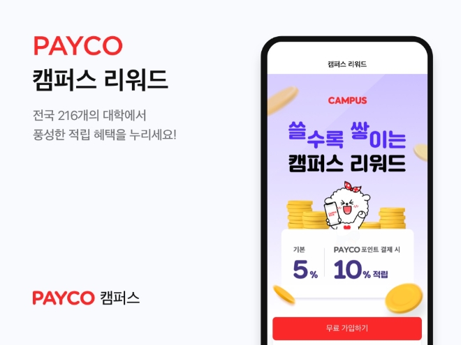 NHN페이코, 새학기 맞아 ‘페이코 캠퍼스’ 리워드 개편…학기 첫 결제 50% 적립