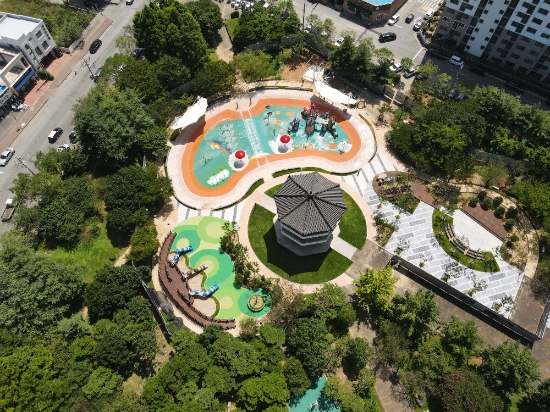 하늘에서 바라 본 불무공원 뷰/사진=무안군