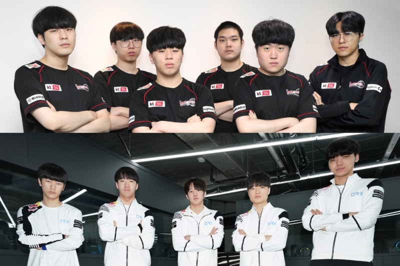 kt 롤스터(위)와 DRX(사진=한국e스포츠협회 제공).