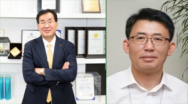 KT IS 윤경근(왼쪽) 대표이사와 KT CS 박경원 대표이사.