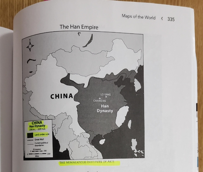 고구려를 한 왕조로 표시한 AP교과서 지도 / 사진제공=반크
