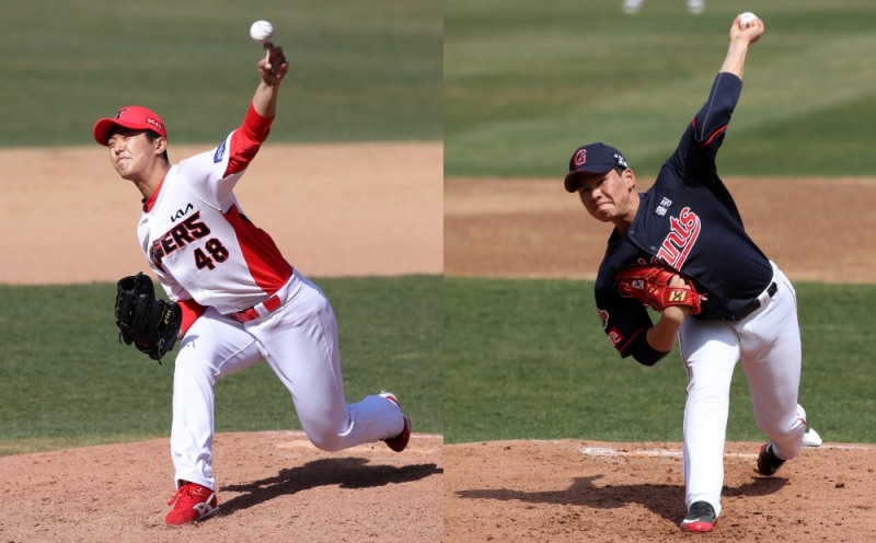 새내기 두 좌완 KIA 이의리(왼쪽)와 롯데 김진욱