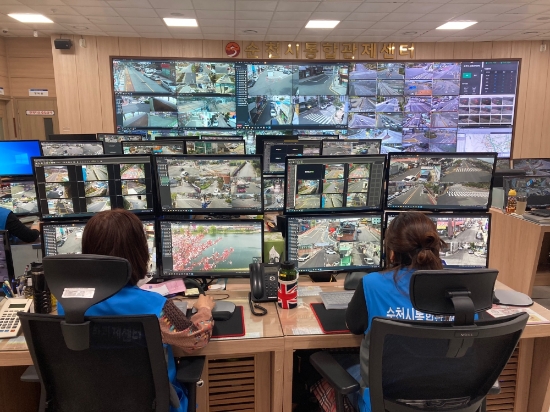 순천시 CCTV 통합관제센터 내부 전경/사진=순천시