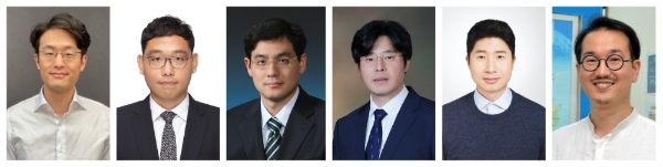 (왼쪽부터) 서울대학교 류경석 교수, 포스텍 황승준 교수, 서강대학교 조규봉 교수, 디지스트 조창의 교수, 서울대학교 김건희 교수, 충북대학교 김기웅 교수