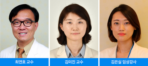 삼성서울병원소아청소년과최연호(왼쪽부터)·김미진교수,김은실임상강사