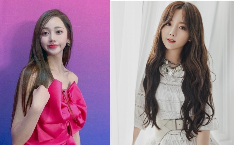 17일 토요일 잠실 두산-LG전에서 시구를 할 트롯가수 홍지윤(왼쪽)과 같은날 인천 KIA-SSG전에 시구를 할 걸그룹 러브리즈 멤버인 케이