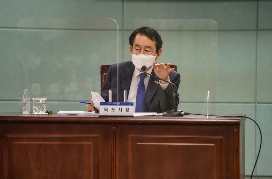 김종식 시장 주재, 국고 건의 추진상황 보고회 개최/사진=목포시