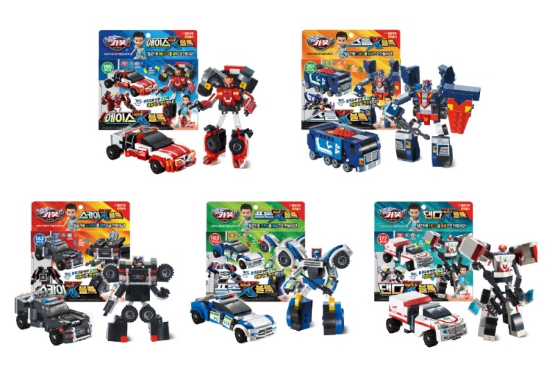 헬로카봇 블록 시리즈 5종_ 에이스X, 프론X, 댄디X, 스카이X, 스톰X