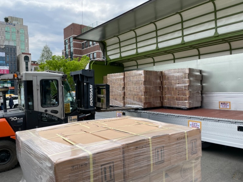 본코스메틱, 손소독겔 등 이웃사랑 물품 전달