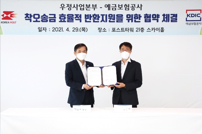 예금보험공사·우정사업본부, '우체국 e-그린우편 서비스' 활용 업무협약