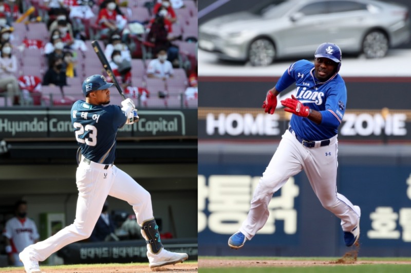 타자로 4월 MVP 후보인 알테어(왼쪽)와 피렐라