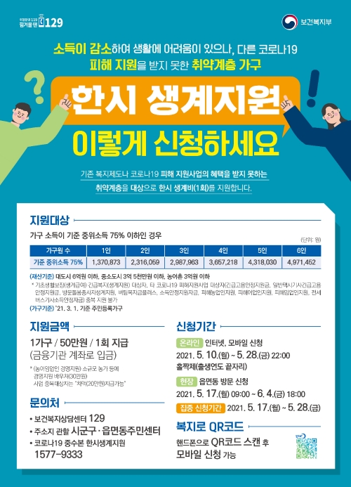 광양시, 소득 감소 저소득 위기가구 50만 원 지원 리플릿/사진=광양시