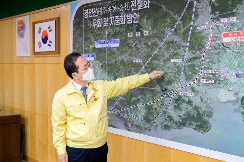 허석 시장 경전선 전철화 입장 발표/사진=순천시