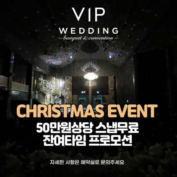 격조 높은 호텔식 웨딩 원한다면, 대전VIP 웨딩홀…크리스마스 이벤트 진행