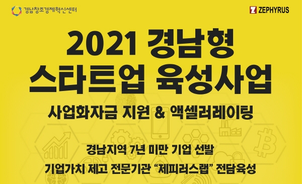 제피러스랩, ‘2021 경남형 스타트업 액셀러레이팅’ 참여 기업 모집
