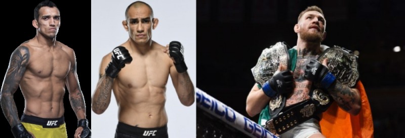 올리베이라, 퍼거슨, 맥그리거(왼쪽부터)
