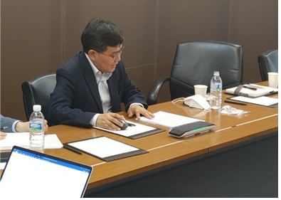 지난 4월, 세계은행 행사에서 발표를 진행하는 경국현 ㈜플라젠 대표