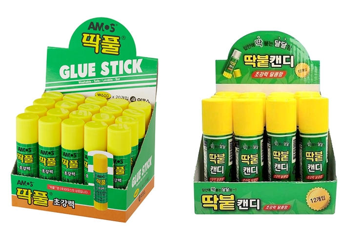 (좌측 : 딱풀 / 우측 : 딱붙캔디)